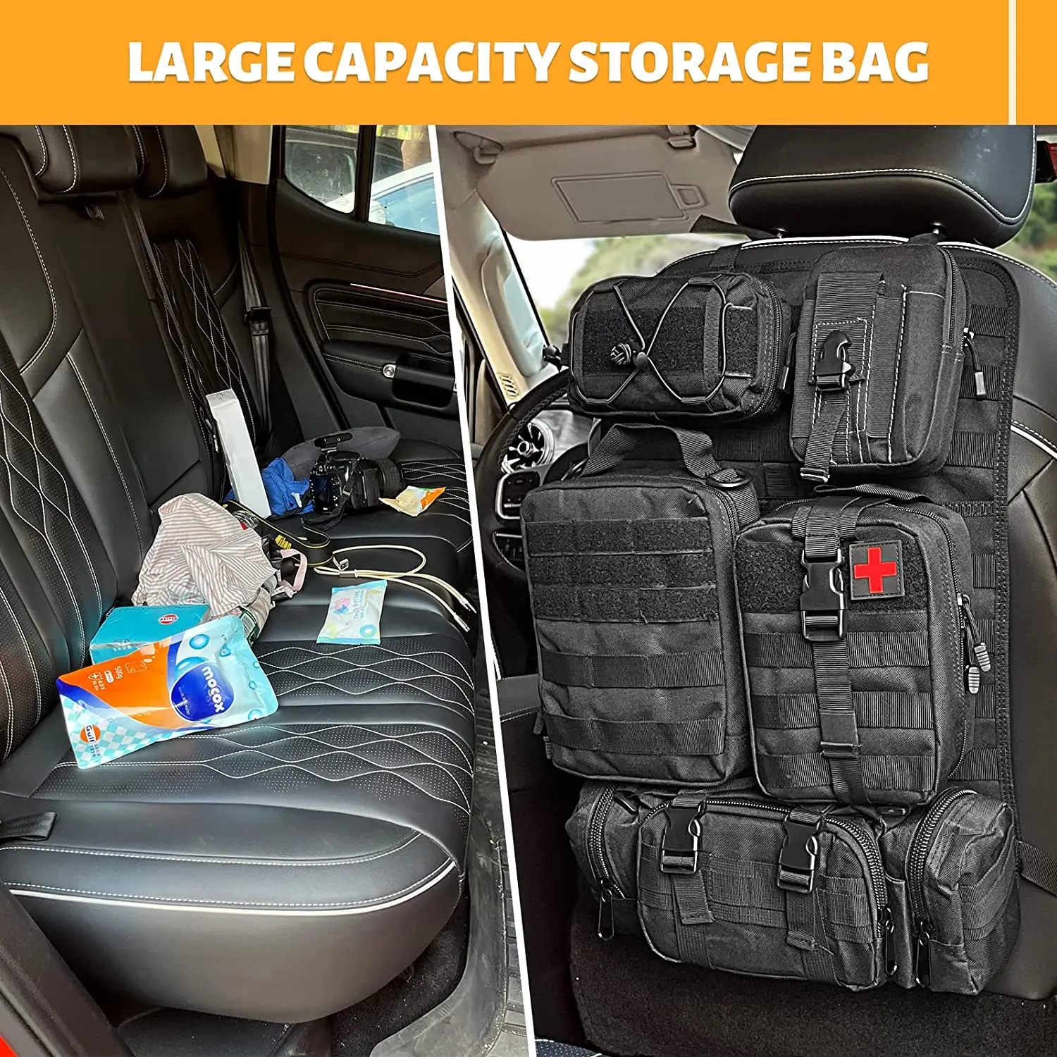 Removable Molle Panel Car Organizer 