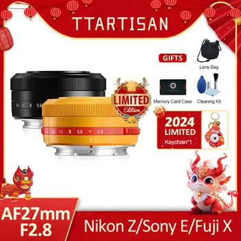 TTArtisan 27mm F2.8 자동 초점 눈 인식 카메라 렌즈 Fujifilm XF XA2 XT4 Sony E ZVE10 A7C A7S2 A7M2 NIKON Z ZFC Z30 Z9