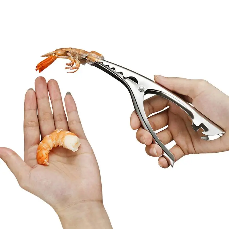 Stainless Steel Shrimp Peeler Prawn Shrimp Deveiner Fishing Knife