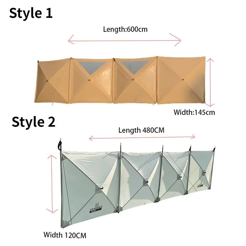 Smilodon-Foldable Outdoor Camping Shelter Windscreen Windproof Waterproof Windshield Tent Picnic BBQ Beach Large Tarp Fenced waterproof tarpaulin waterproof tarp tarpaulin rain cover ultralight tarp camping windscreen