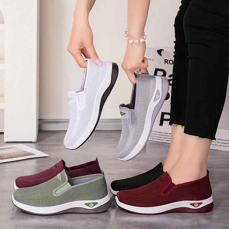 women's shoes, solid color soft women's single shoes, casual sneaker, Lightweight and comfortable shoes woman 2026