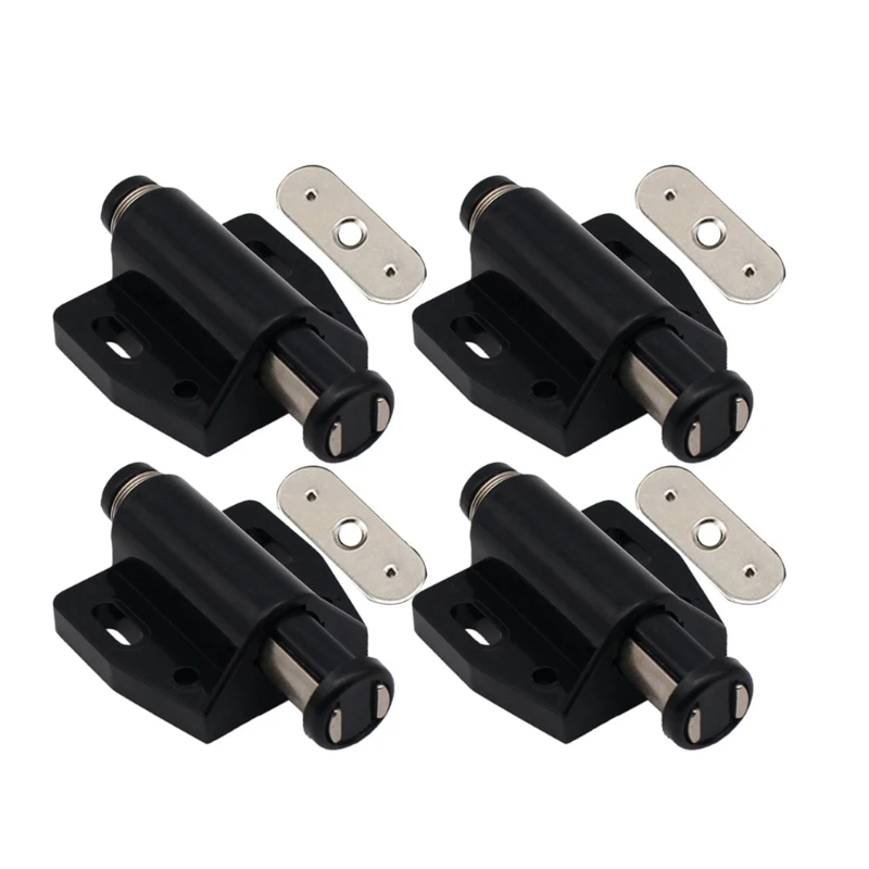 Magnetic Door Catch Push Open Magnetic Touch Latchs Plastic Soft Close Strong Spring Loaded Closure Pack