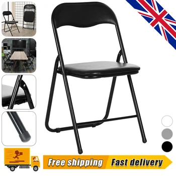 1pc Folding chair Dining Room Chair PU Leather Padded backrest chair Portable Outdoor Indoor Chair Foldable Chairs