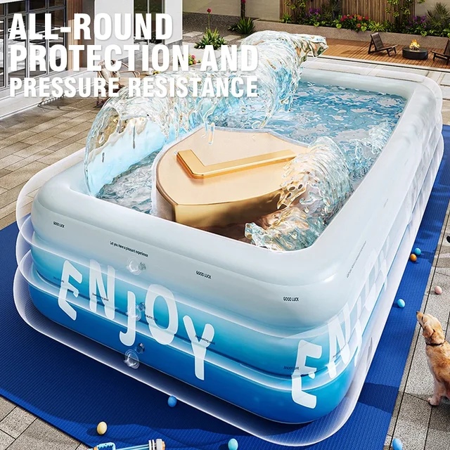 Thickened 1.8/2.1/2.6M Large Swimming Pool for Adult Kids Leak Proof Indoor and Outdoor Swimming Pool Yard Water Play Games 4