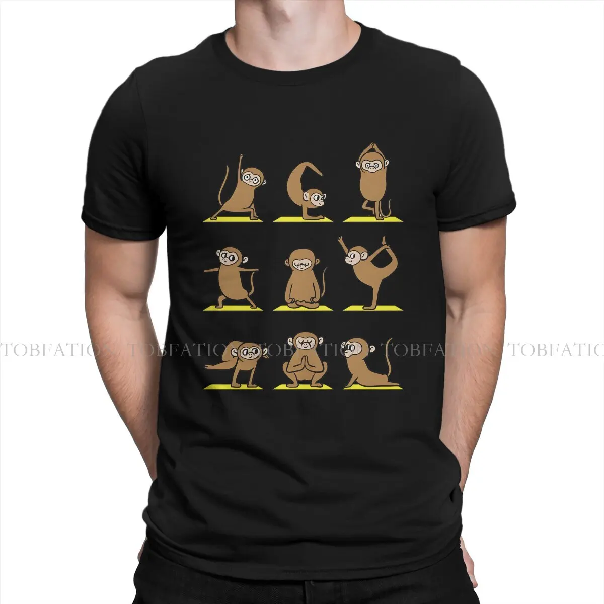 

Yoga Harajuku TShirt Monkey Animal Style Tops Leisure T Shirt Men Tee