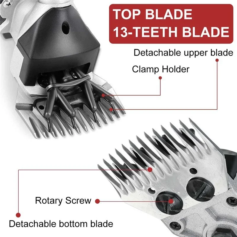 1500W Adjustable Heavy Duty Electric Shearing Clipper for Shaving Fur Wool in Sheep, Goats, Cattle, and Other Farm Livestock Pet 5