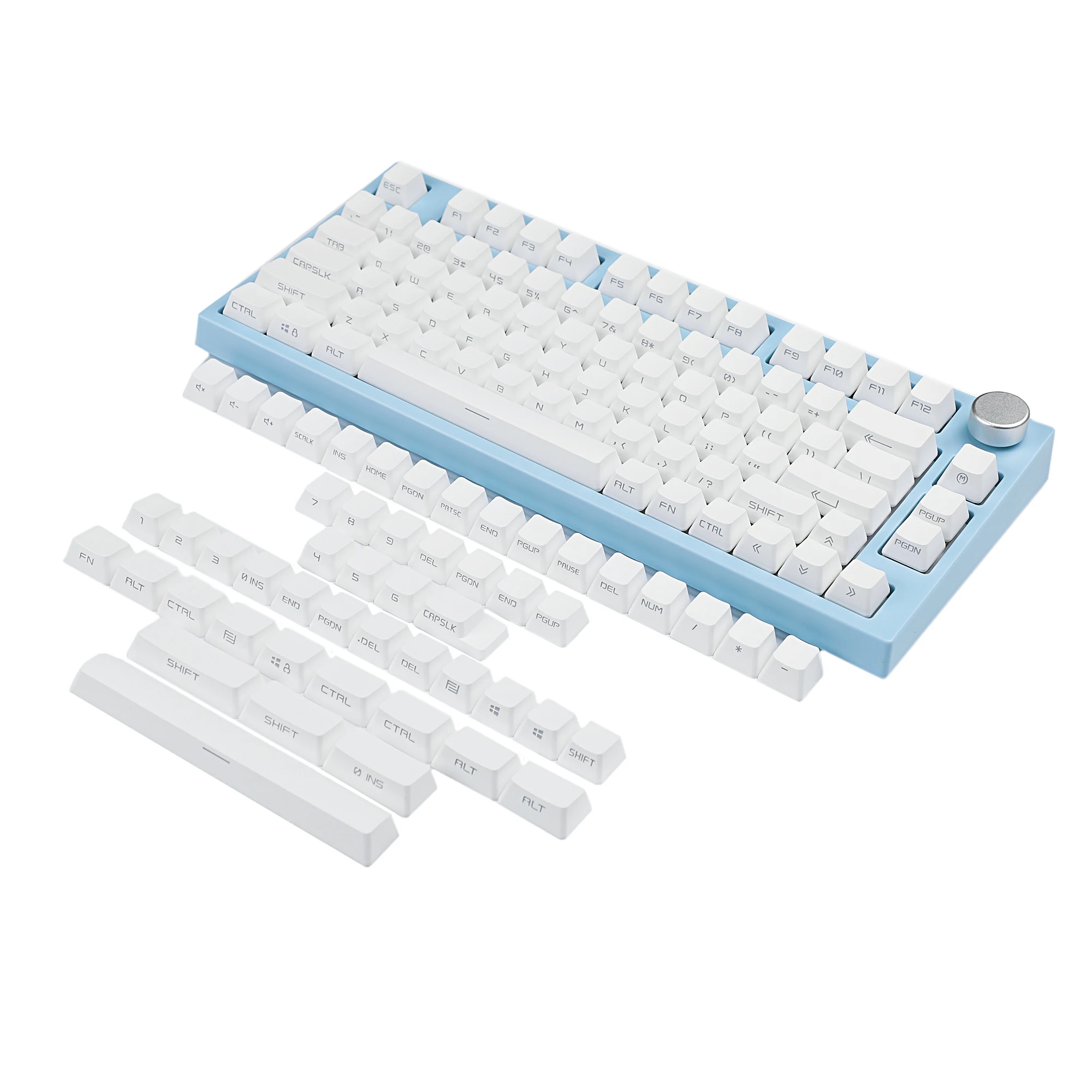 Pbt Double Shot Side-lit Backlit Keycaps para Teclado Mecânico mx Preto Branco 108 96 87 Nj80 84 68 64 133 Teclas - Imagem 6