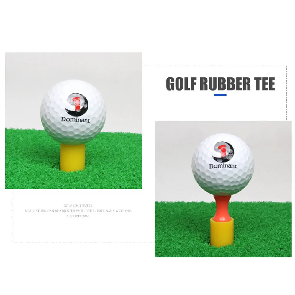 Description Picture 6 of item6pcs/set Golf Rubber Tees Holder with Plastic Golf Tees Set Golf Practice Training Driving Putting Chipping Range for Golf Mats