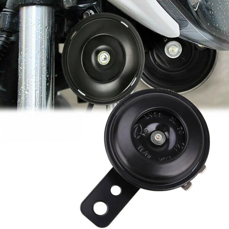 12V/48V Motorcycle Horn 1.5A 105db Electric Horn Kit Waterproof Round