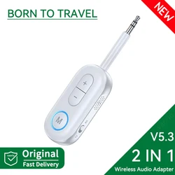 Dual - Function Bluetooth Audio Adapter with Built - In Microphone ((New) BT13 W)