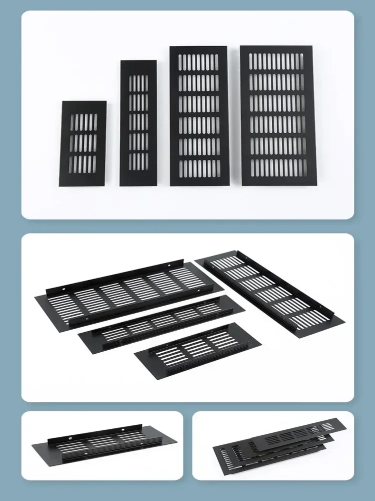 1Pc Vent Perforated Sheet Aluminum Air Vent Ventilator Grille Cover Ventilation For Closet Shoe Air Conditioner Home Decor Cover