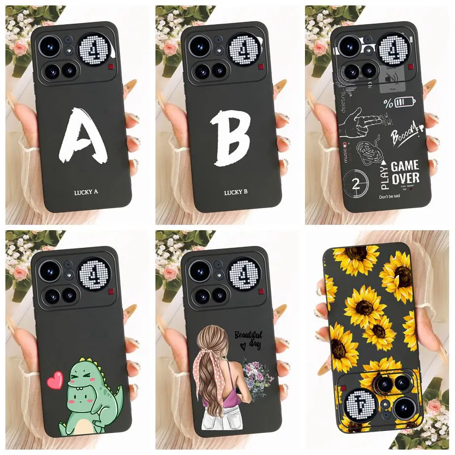 Cute Lucky Letters Fashion Cartoon Painted Cover Case