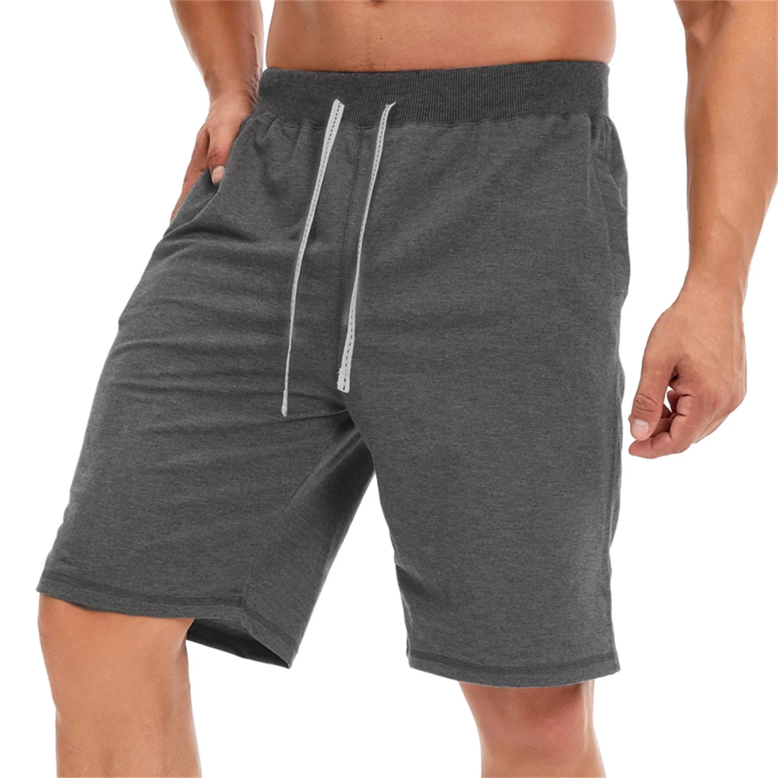 

Men's Drawstring Beach Shorts Summer Elastic Waist Quick Dry Board Shorts Beachwear with Pockets