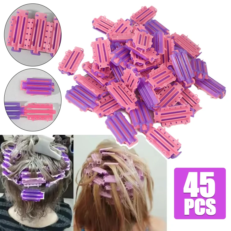 45PCS/Bag Corn Curling Clips Fluffy Hair Root Perm Clip Wave Perm Rod Practical DIY Corrugation Hair Curler Bars Styling Tools