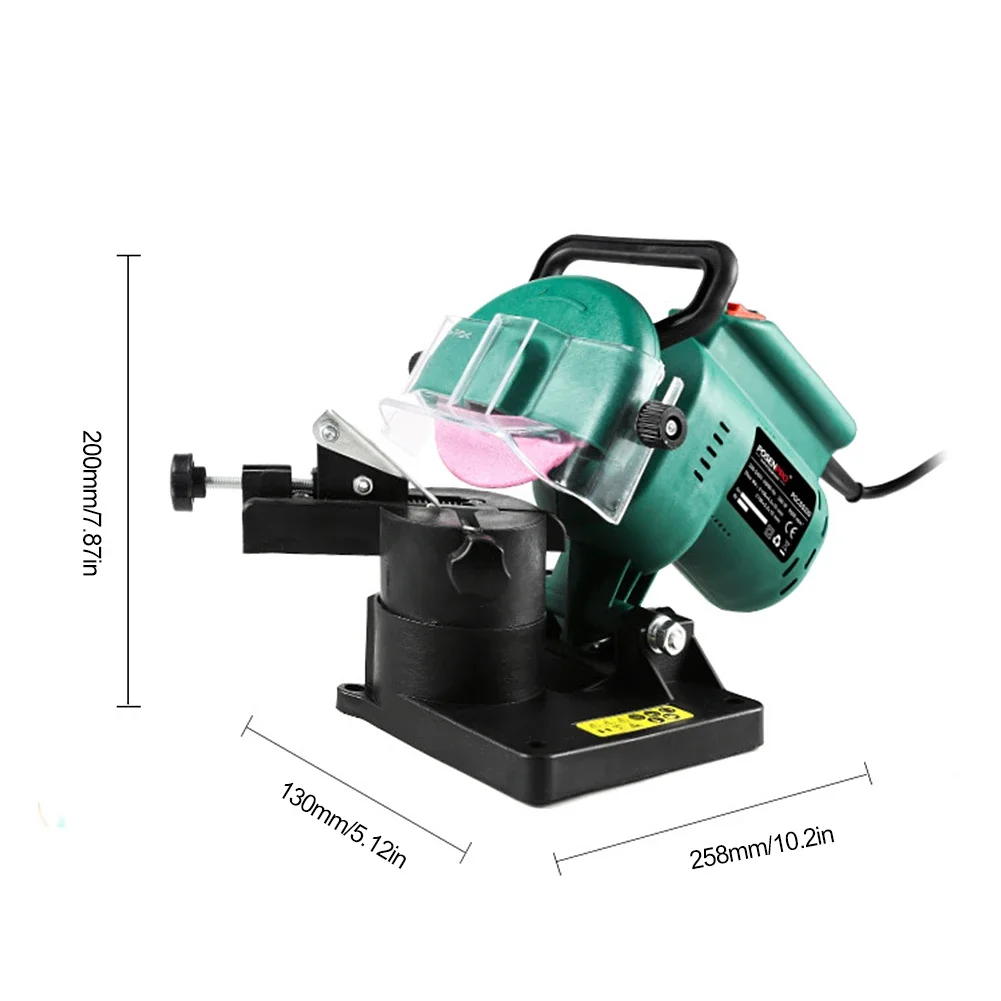 220W Chain Saw Sharpening Machine Portable Automatic Chain Sharpener 100mm Angle Adjustable 8500RPM Garden Tools