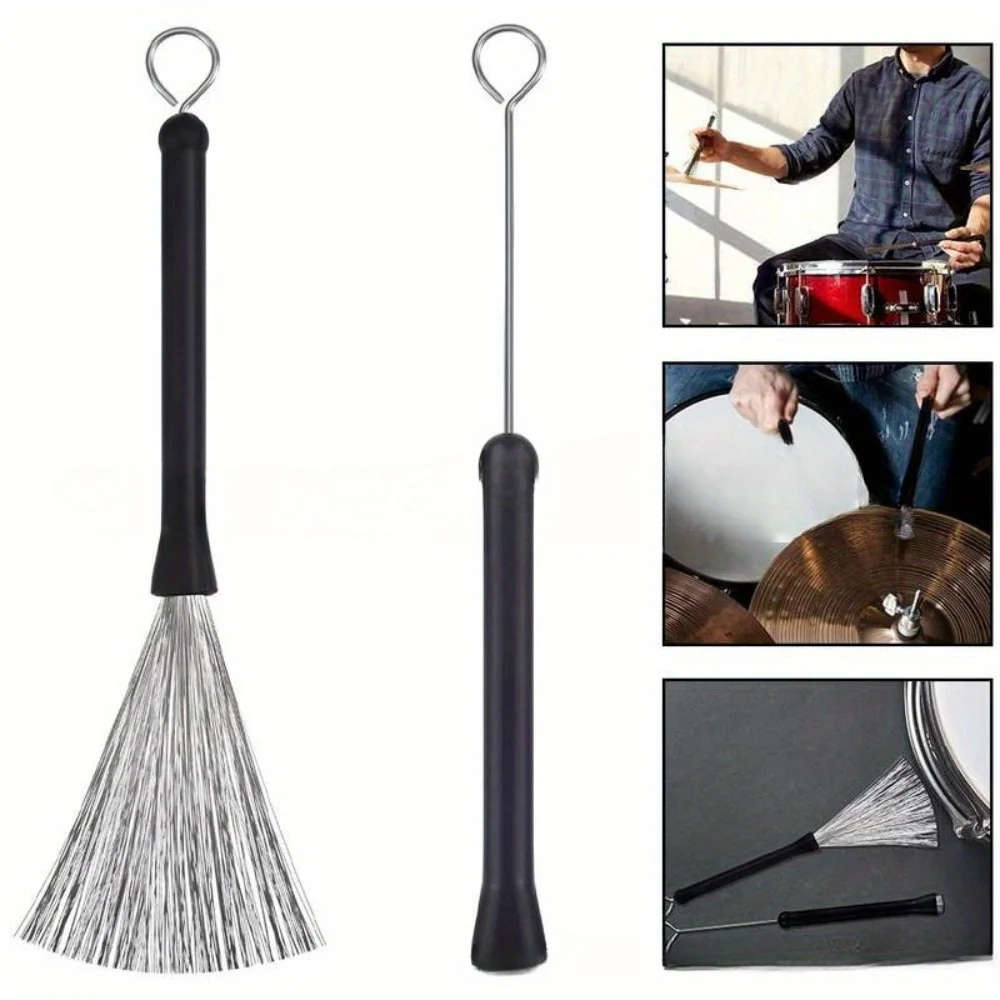 1PC Retractable Wavy Drum Brushes Telescopic Percussion Professional Wire Brushes Drumsticks Drum Accessories drum sticks drum percussion accessories drum accessories