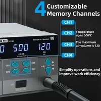 SUGON 8610DX Pro 1000W Hot Air Rework Station Microcomputer Digital Display BGA Rework Station Curved Nozzle Welding Repair Tool 2