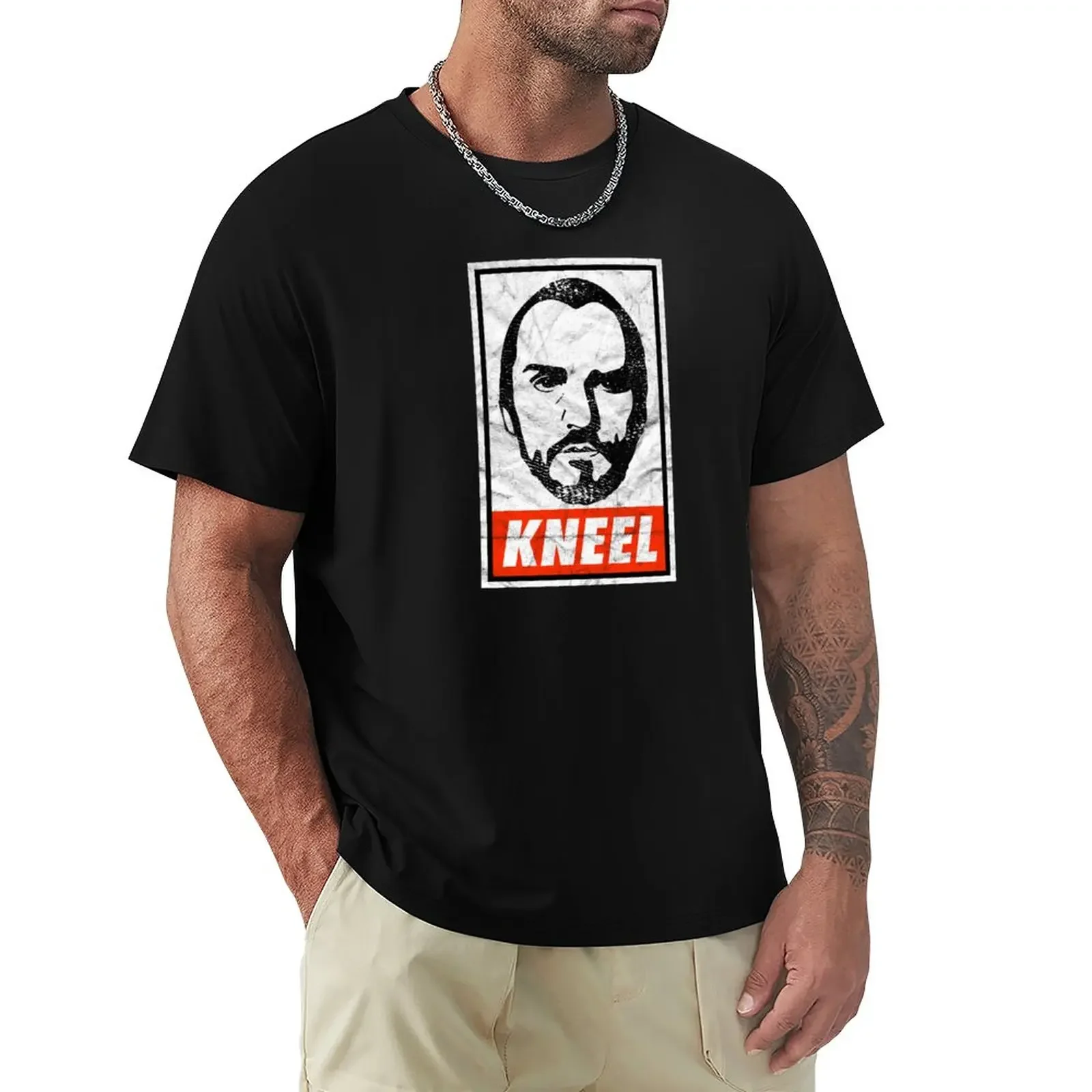 

Kneel [Black Worn Look] T-Shirt aesthetic clothes plus sizes Men's t-shirts Blouse plus size tops t shirts men