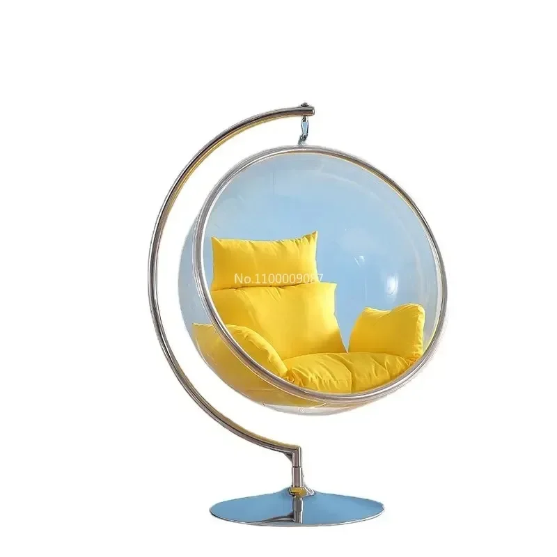 Net Red Acrilico Trasparente Bubble Hanging Chair Home Outdoor Swing Space Chair Balcone Per Interni Hanging Ball Muslimah!