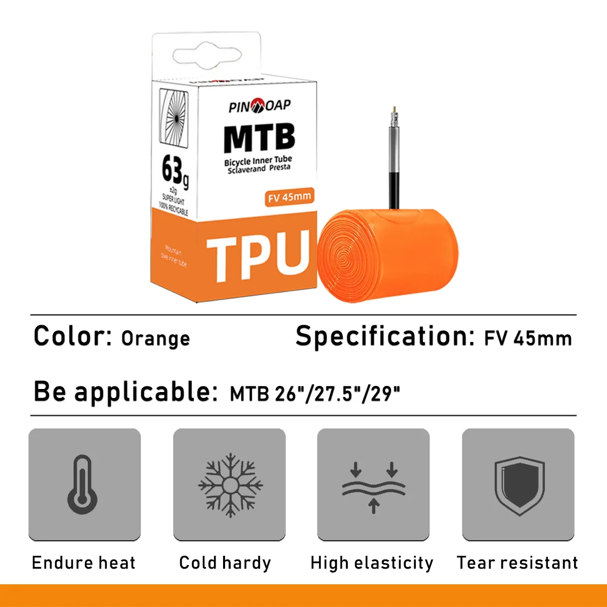Ultra Light TPU Mountain Bike Inner Tube - Essential