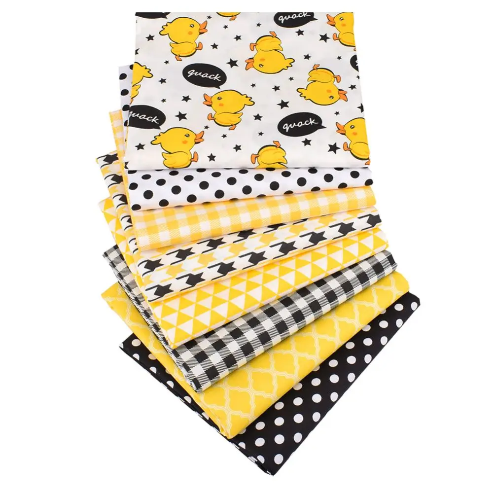 Chainho,Printed Twill Weave Cotton Fabric,Patchwork Cloth,DIY Sewing Quilting Material,Handmade Textile,40x50cm/Piece,CC216-220