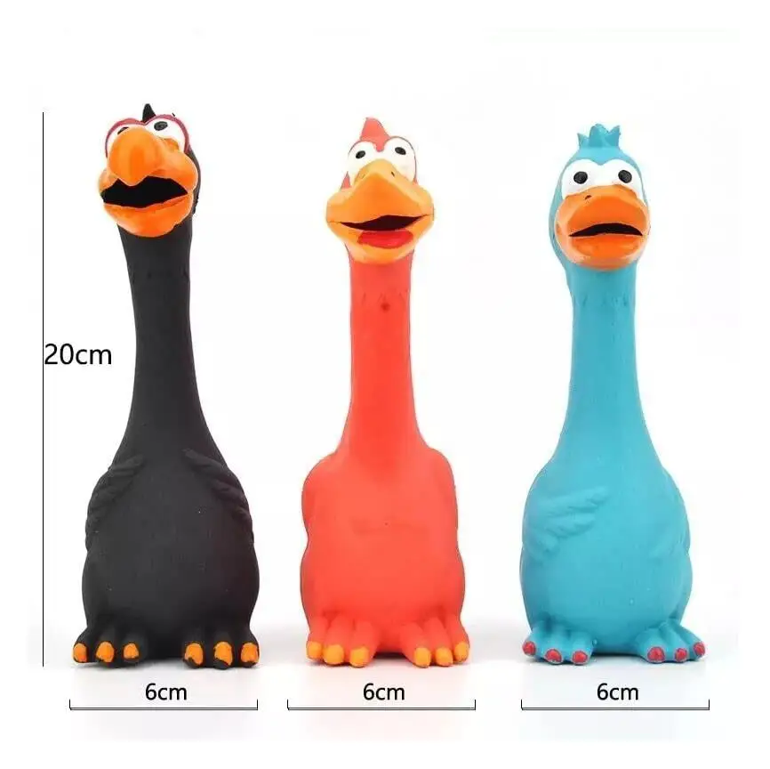 Squeaky Dog Rubber Toys Dog Latex Chew Toy Chicken Animal Bite Resistant Puppy Sound Toy Dog Supplies For Small Medium Large Dog 3