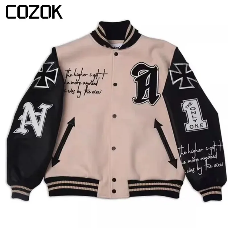 

Мужская бейсбольная куртка в стиле хип-хоп