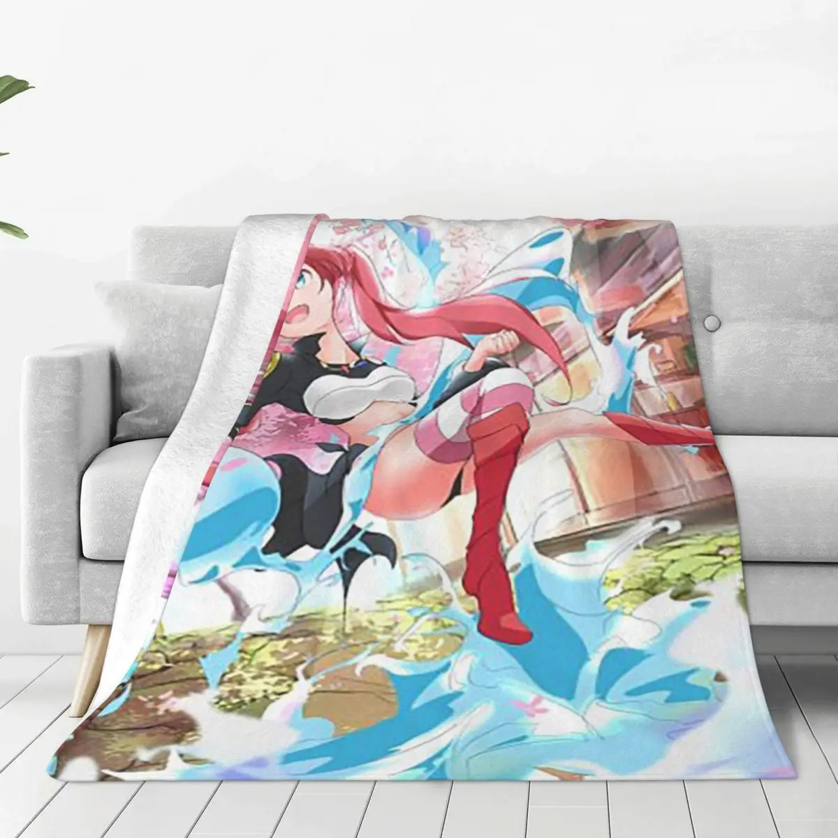 

That Time I Got Reincarnated As A Slime Blankets Flannel Winter Milim Nava anime Multi-function Warm Throw Blanket for Sofa