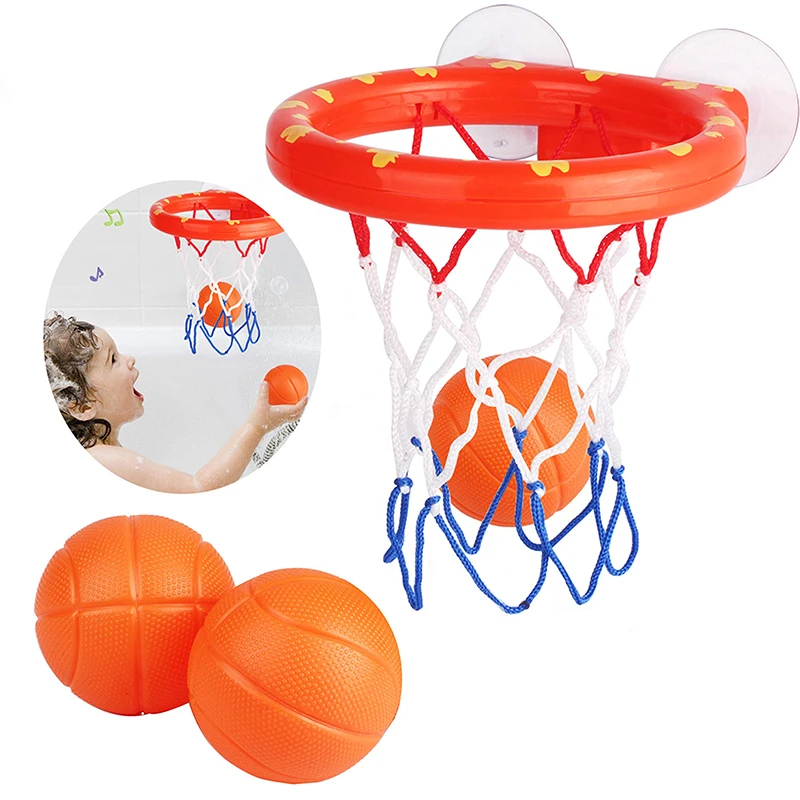 Fun Baby Bath Toys for Kids Basketball Hoop Balls Playset Bathtub Shooting Game Ball Playset Bathroom Slam Dunk Game for Toddler