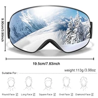 Lunettes de Ski Anti-buée pour hommes et femmes, pour Sports de plein air, snowboard, motoneige, UV400, lentille rechargeable, pour adolescents, cyclisme de noël 2
