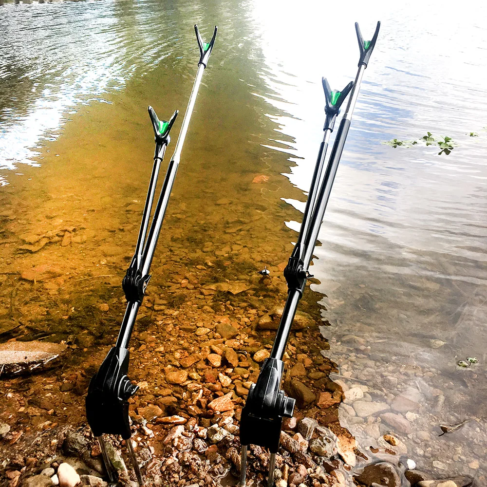 1.5m-2.4m Stainless Steel Fishing Rod Ground Inserted Stand Bracket Metal Holder Stable Strong 360 Degree Adjustable for Beach fishing rod bracket fishing rod support fishing rod rest fishing rod holder