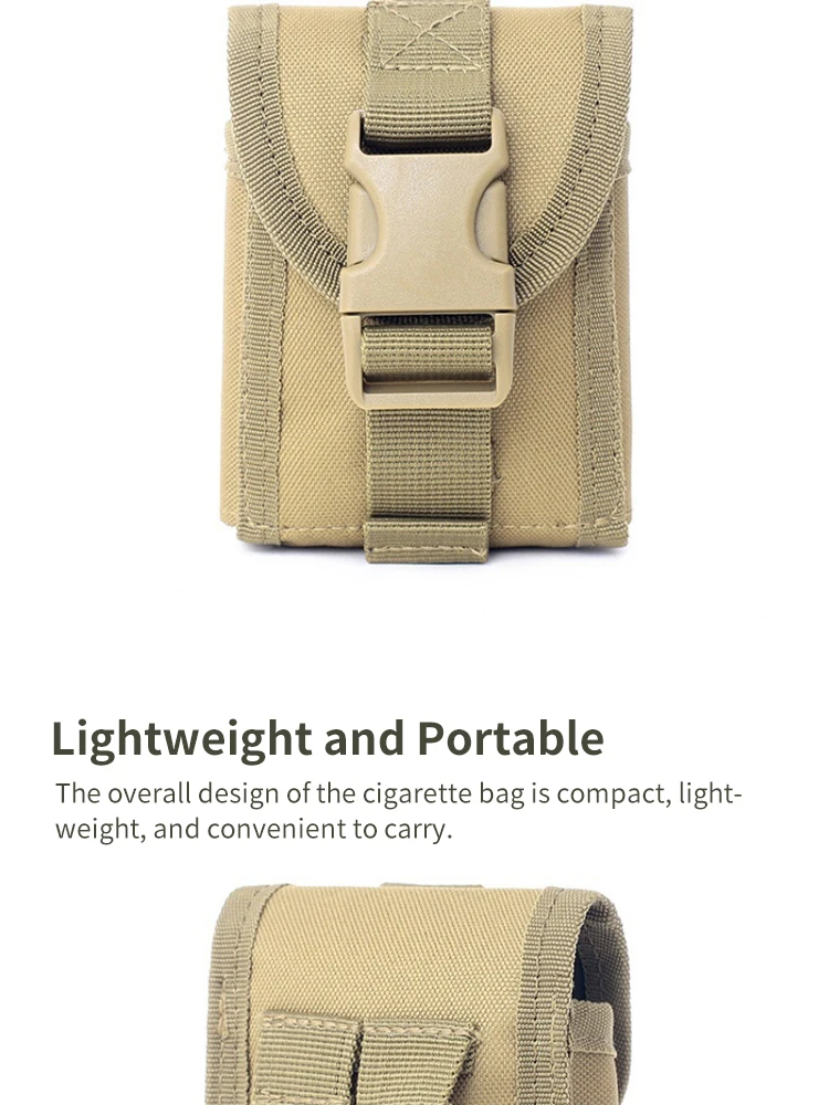 Kompakte Taktische EDC-Zigarettenetui-Werkzeugtasche aus 1000D Nylon, Wasserabweisend, MOLLE-kompatibel für Rucksack, Weste, Jagd, Magazintasche, Hüfttasche – Detail 7