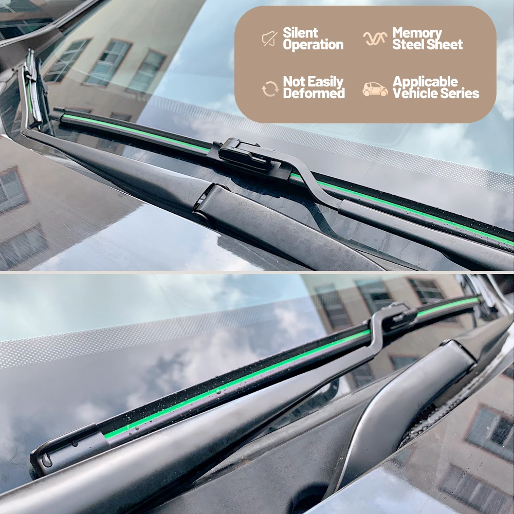 2pcs For Ford Mustang 2000-2023 Front Windshield Wiper Blades 