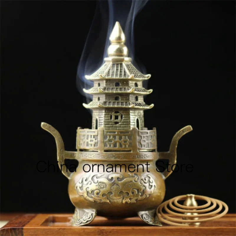 

Vintage Antique Exorcism Hammer Pagoda Totem Incense Burner Incense Burner