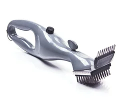 Outdoor BBQ Grill Steam Cleaning Brush - Heavy-Duty Barbecue Scraper and Cooking Tool (SILVER)