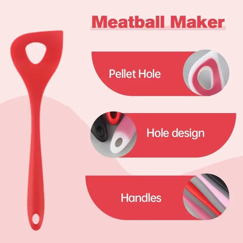 High Temperature Resistant Meatball Tool Cooking Utensil for Meatballs Efficient Silicone Meatball Maker for Home Quick