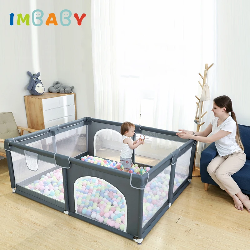 150*180CM Baby Playpen for Children Indoor Playground Park Barrier Fence Anti-Collision Safety Toddler Activity Center Playpen