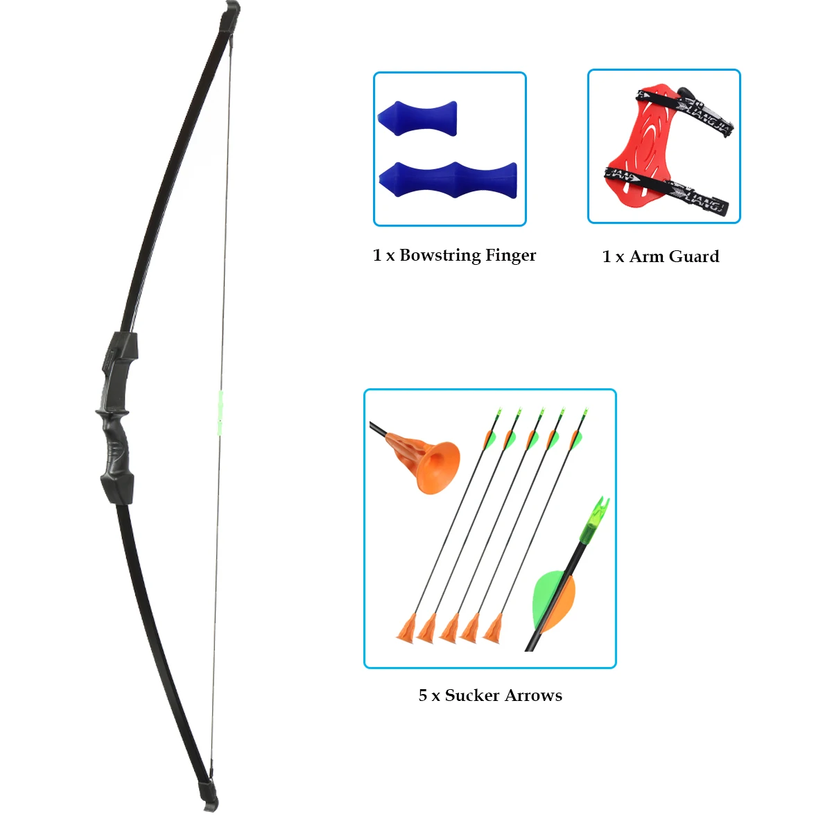 Details about   Kids 15lbs Archery Recurve Takedown Bow & Target Sucker Arrows Set Outdoor Toys 