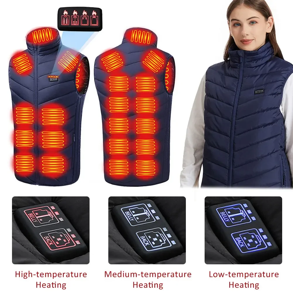 21 Zone Heated Vest Zones Electric Heated Jackets Men Women Sportswear Heated Coat Heat Coat USB Heating Jacket for Camping