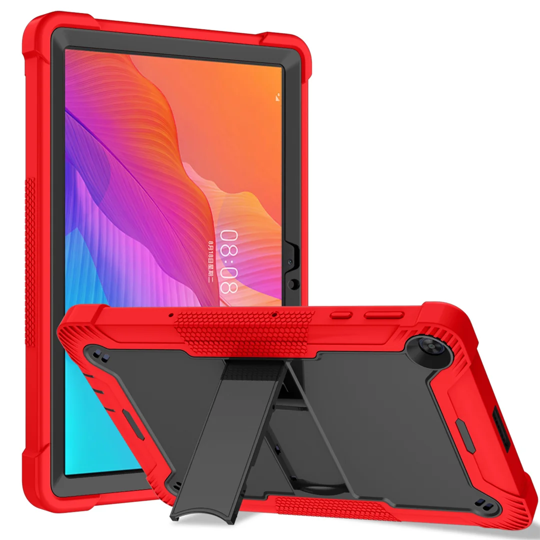 

Чехол для Huawei MatePad T10S AGS3-W09/L09 T10 AGR-L09/W09, жесткий пластиковый защитный трехслойный силиконовый чехол с подставкой