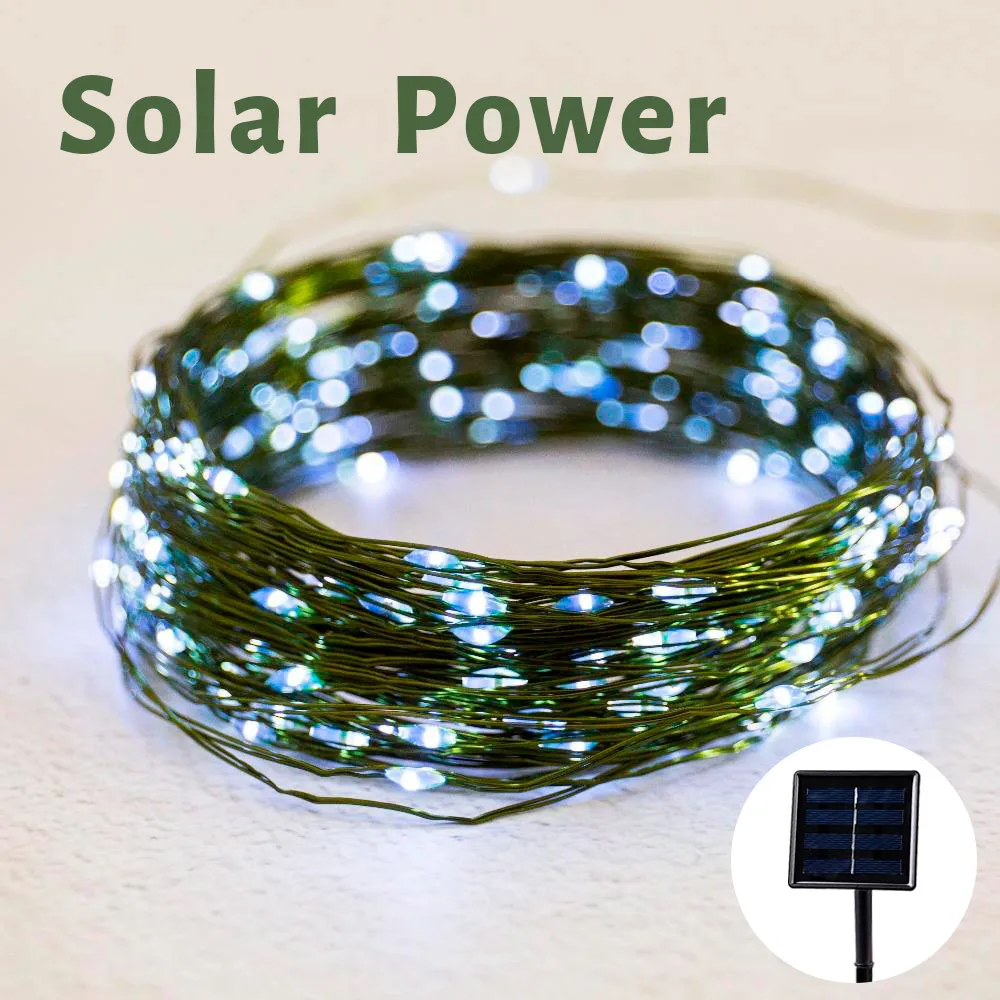 100-200Leds String Lights Fairy Solar Garden Garland Lights Outdoor Tree Wedding Christmas Wedding Party Garden Decoration