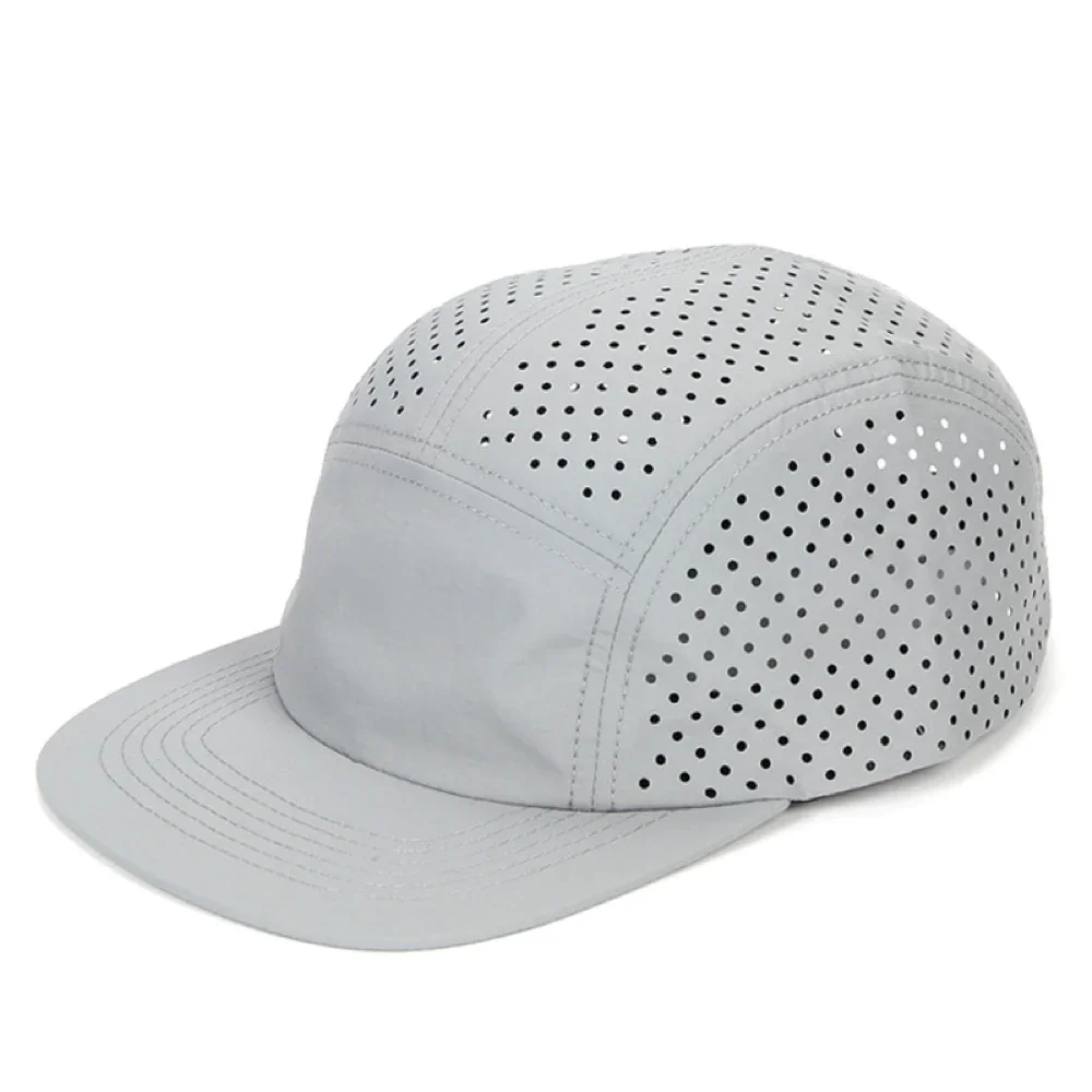 Custom Logo 60cm Quick Drying 5 Panels Snapback Caps For Men Women Adjustable Flat Brim Baseball Cap Breathable Outdoor Sun Hats 5