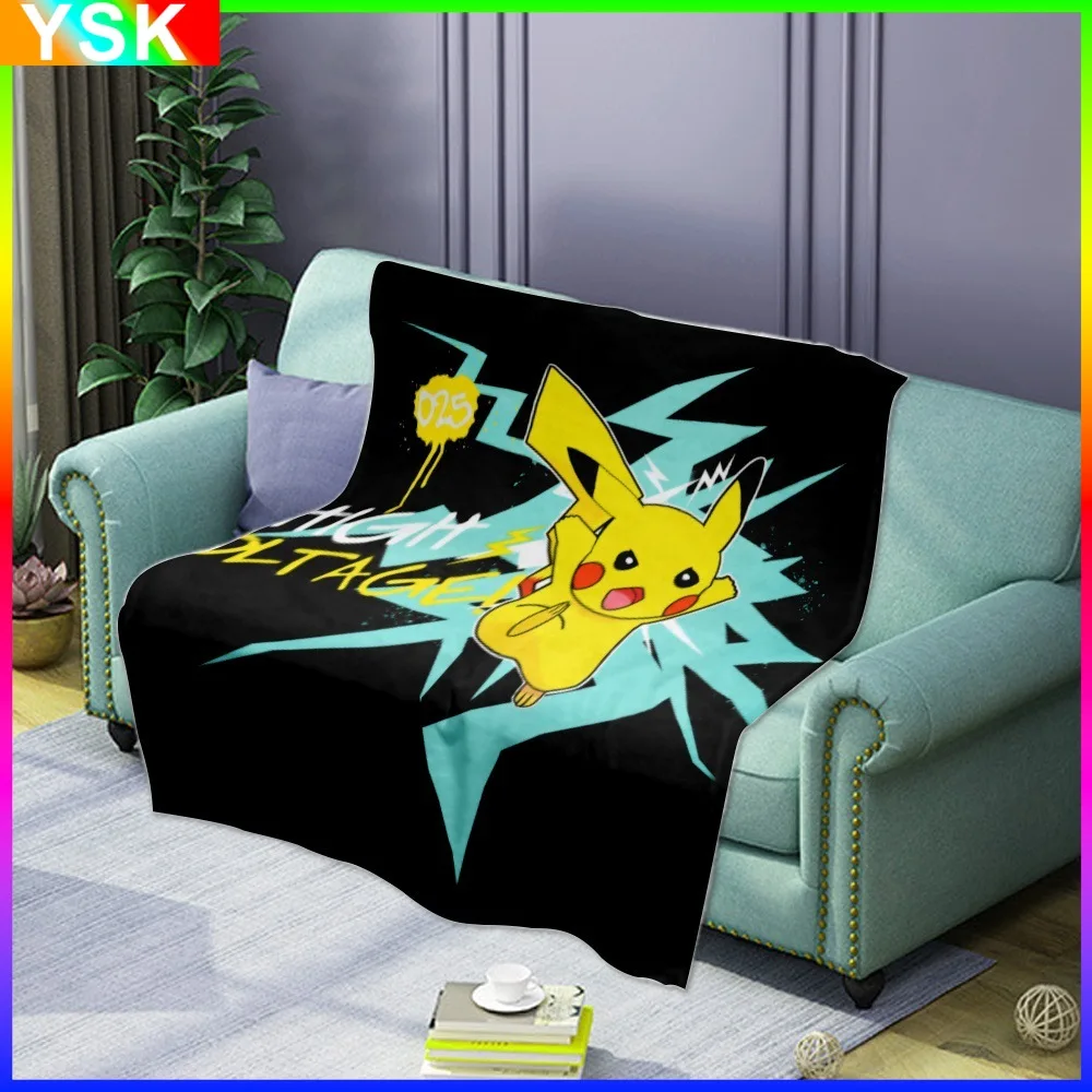 

3D New Pikachu Soft and Comfortable Pokémon Nap Blanket Flannel Printed Warm Sleeping Blanket Children's Toys Gifts