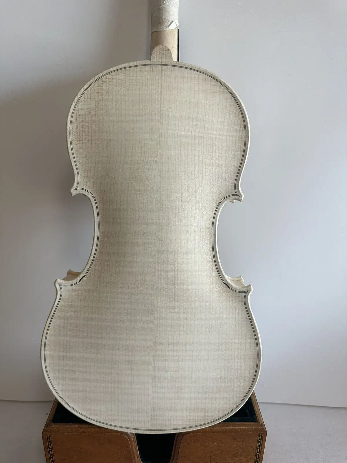 15 Inches Viola In White flamed maple back spruce top hand made nice sound K3351