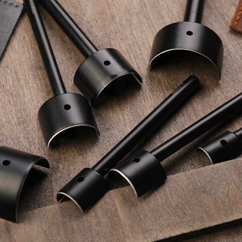 LMDZ Leather Craft Half-round Cutter Punch Arc-shaped Punch for Belt Strap Wallet Bag 7 Sizes Strap Home Leather Sewing