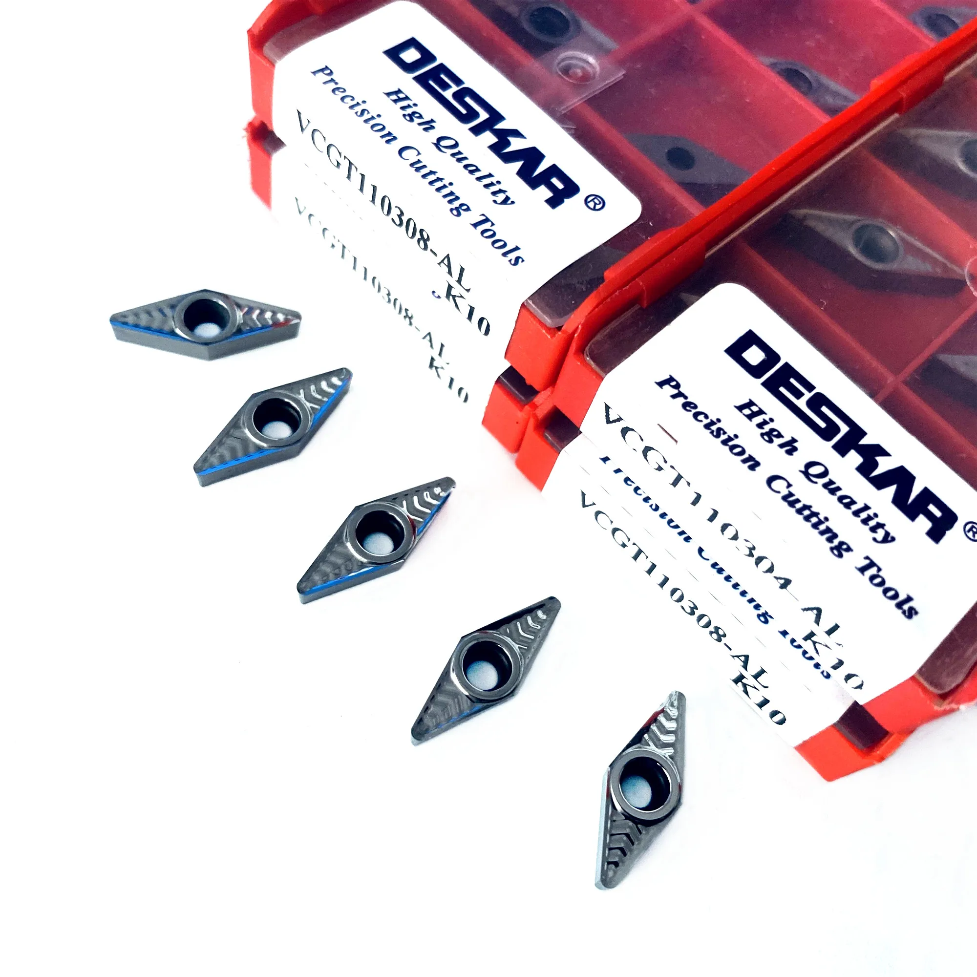 

10PT VCGT110302 110304 110308 16042 160404 CNC Lathe Tool Turning Carbide Insert For Aluminum Parts