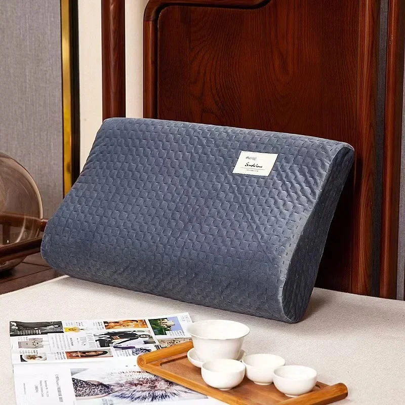 

New Bedding Polyester Pillowcase Memory Foam Bed Orthopedic Latex Pillow Cover Sleeping Pillow Protector Pillow Home Decoration