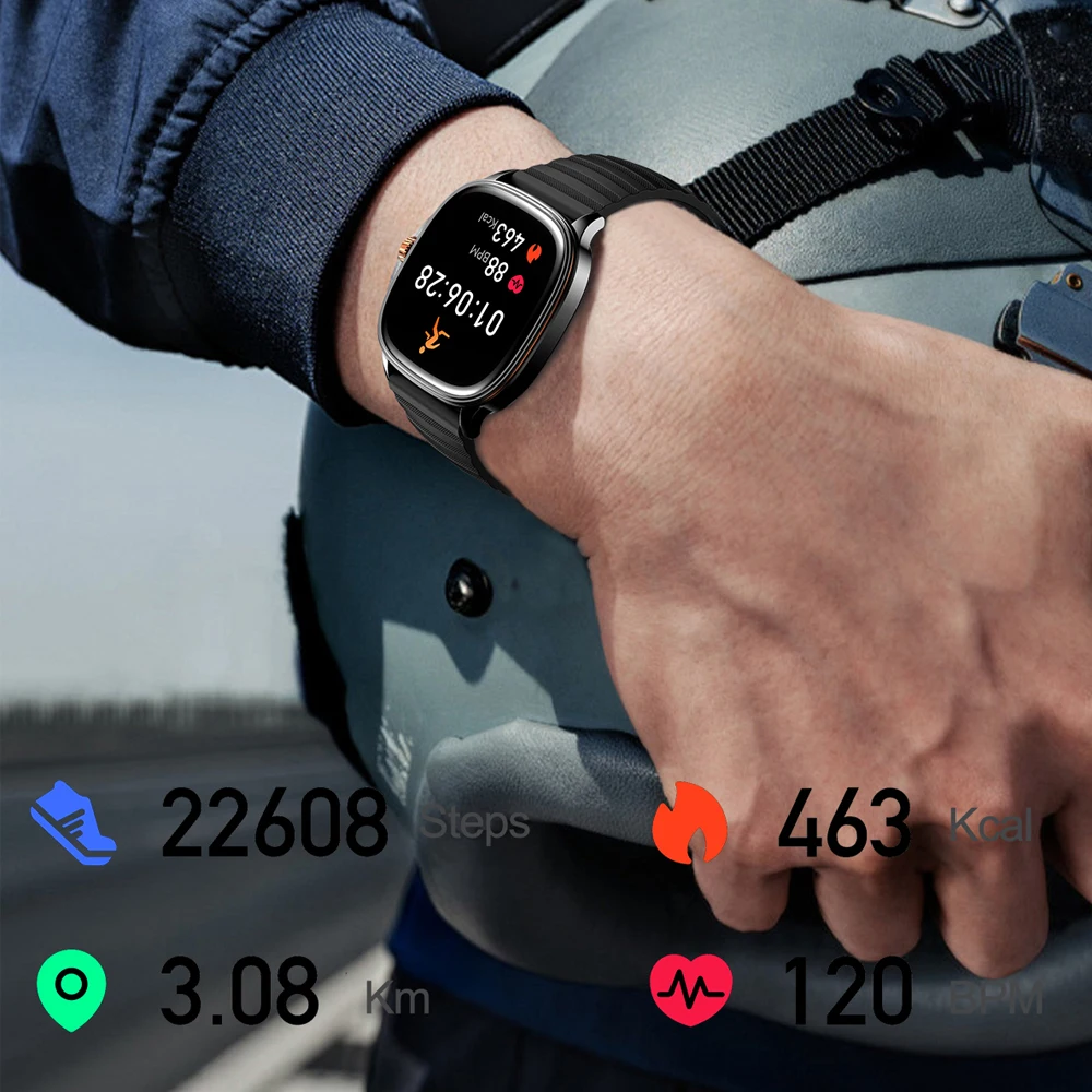 Ultra-thin Fashion Smart Watch Men 1.73 Inch AMOLED HD Bluetooth Call NFC GPS Outdoor Sports Health Monitoring Smartwatch