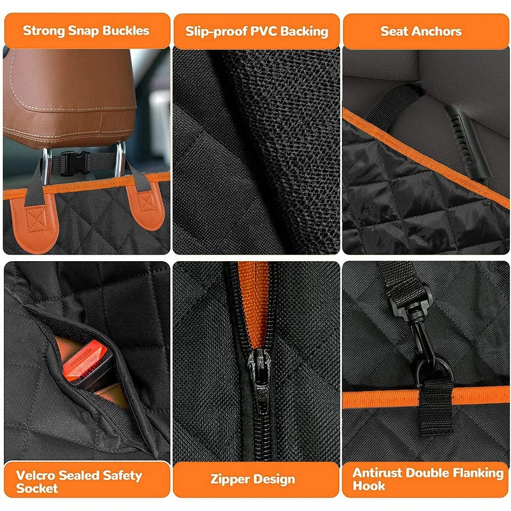 Pets Dog Car Seat Cover Protector for Back of SUV s Waterproof Convertible Hammock Backseat