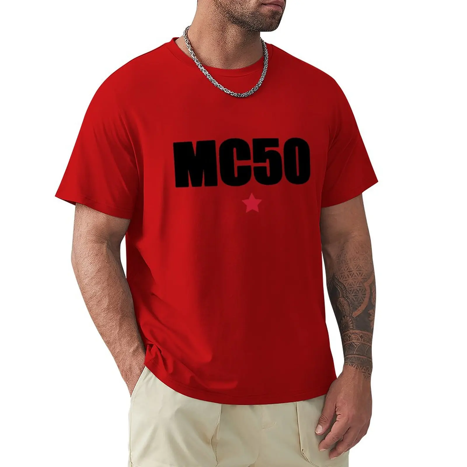 

mc50 logo T-Shirt anime blanks men clothing